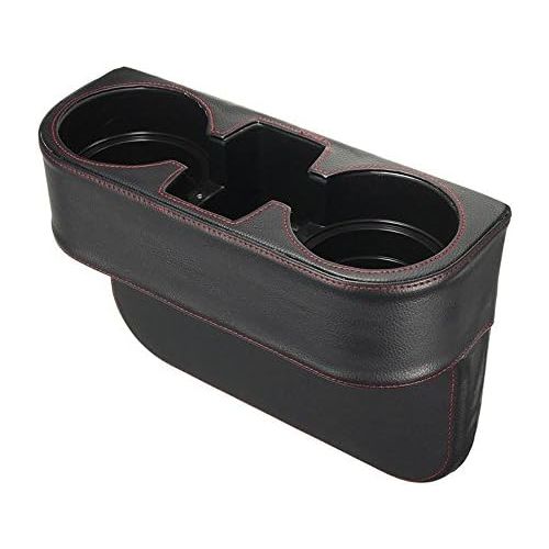  Iokone Coin Side Pocket Console Side Pocket Leather Cover Car Cup Holder Auto Front Seat Organizer Cell Mobile Phone Holder