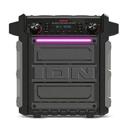  [아마존 핫딜]  [아마존핫딜]ION Audio Block Rocker Sport - 100Watt tragbarer Bluetooth Outdoor Lautsprecher mit wiederaufladbarem Akku, Mikrofon, Radio, LED-Licht, Aux-Eingang, wasserfest - ideal fuer Party, S