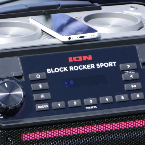  [아마존 핫딜]  [아마존핫딜]ION Audio Block Rocker Sport - 100Watt tragbarer Bluetooth Outdoor Lautsprecher mit wiederaufladbarem Akku, Mikrofon, Radio, LED-Licht, Aux-Eingang, wasserfest - ideal fuer Party, S