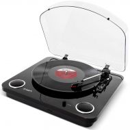 ION Audio Max LP  Three Speed Vinyl Conversion Turntable with Stereo Speakers, USB Output to Convert Vinyl Records to Digital Files and Standard RCA & Headphone Outputs  Natural