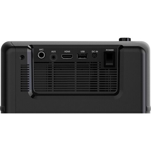  ION Audio Projector Plus Battery-Powered Indoor/Outdoor LED Projector with Full-Range Sound System and Microphone