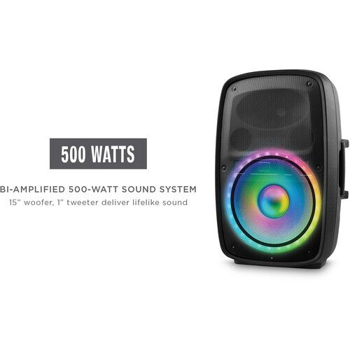  ION Audio Total PA Glow 400W Bi-Amped PA System