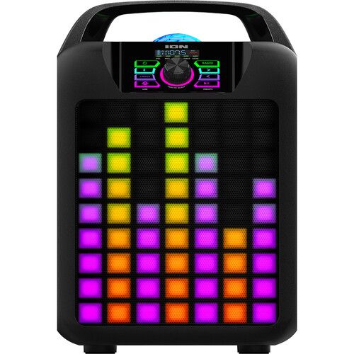  ION Audio Party Rocker Max Portable Bluetooth Speaker with Light Show and Microphone (Black)