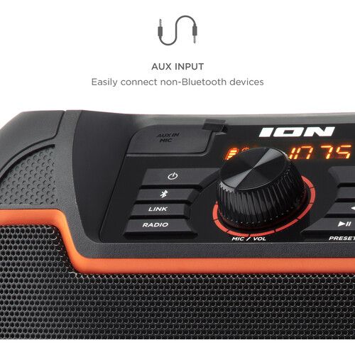  ION Audio Sport MK3 All-Weather Wireless Rechargeable Bluetooth Speaker with Mic