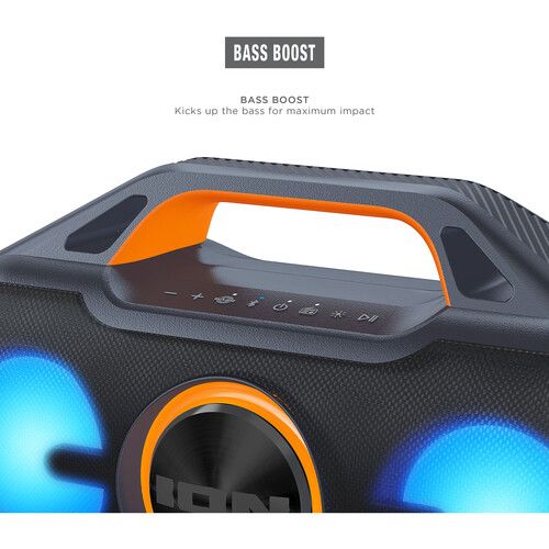  ION Audio AquaSport Max Waterproof 60W Bluetooth-Enabled Stereo Speaker with Lights