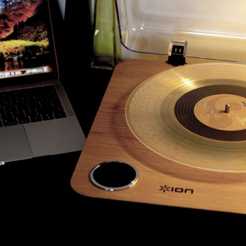  [아마존 핫딜]  [아마존핫딜]ION Audio Max LP USB Digital Encoder Vinyl Plattenspieler / Turntable mit eingebauten Stereo Lautsprechern - inkl. Converter Software (MAC/PC) - Wood