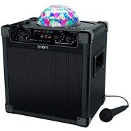 ION Audio Party Rocker Plus | Portable Bluetooth Party Speaker System & Karaoke Machine with Built-In Rechargeable Battery, App-Controlled Party Light Display & Microphone