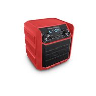 ION Audio Tailgater Express Red | Compact Water-Resistant Wireless Speaker System with AM/FM Radio & USB Charge Port (20W)