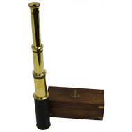 [아마존베스트]IOTC Science Purchase 78TELE15 Handheld Brass Telescope with Wooden Box