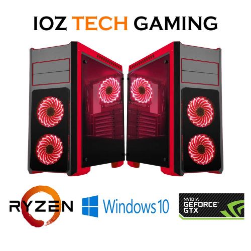  IOZ TECH Ryzen 3 Custom Built Gaming Desktop for Fortnite 1 TB Hard Drive 8GB DDR4 RAM Ryzen 3 Turbo 3.4 GHZ NVDIA GeForce GTX 1060 3GB Free Games