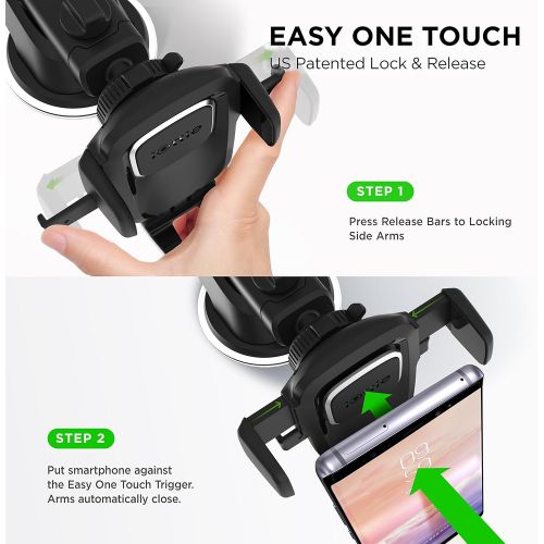  [아마존베스트]iOttie Easy One Touch 4 Dash & Windshield Car Mount Phone Holder Desk Stand Pad & Mat for iPhone, Samsung, Moto, Huawei, Nokia, LG, Smartphones