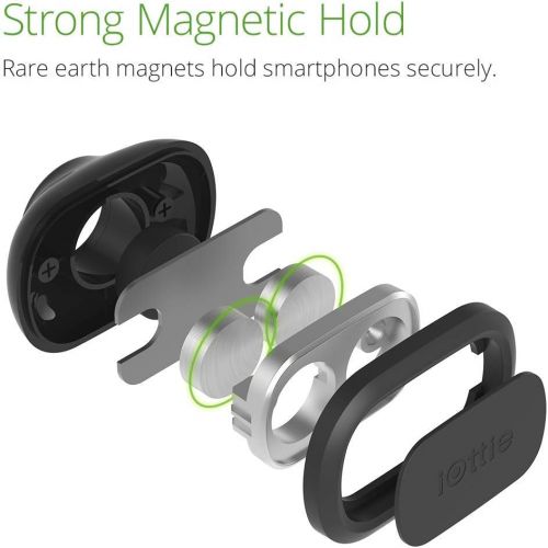  [아마존베스트]iOttie iTap 2 Magnetic Air Vent Car Mount Holder | Cradle for IPhone Xs Max R 8 Plus 7 Samsung Galaxy S10 E S9 S8 Plus Edge Note 9 & Other Smartphones