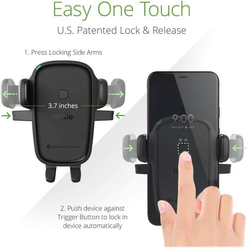  [아마존베스트]iOttie Wireless Car Charger Easy One Touch Wireless 2 Qi Charging CD Slot + Air Vent Combo Phone Mount for iPhone, Samsung Galaxy, Huawei, LG, Smartphones