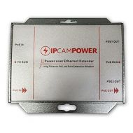 IPCamPower POE Powered 2 Port Switch & Network Cat5 Cat6 Midspan Cable Range Extender Passthrough Repeater for IP Cameras