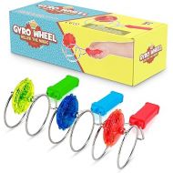 Retro Magic Gyro Wheel - 3 Pack - Light Up Magnetic Toy For Kids - Sensory Toy With Spinning Wheel and Flashing LEDs, Rail Twister Vintage Fidget Toy Stocking Stuffers for Children 4 5 6 7 8 9 and Up