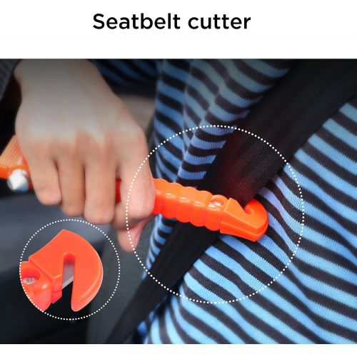  [아마존 핫딜] [아마존핫딜]IPOW 4 PCS Car Safety Antiskid Hammer Seatbelt Cutter Emergency Class/Window Punch Breaker Auto Rescue Disaster Escape Life-Saving Hammer Tool,Big