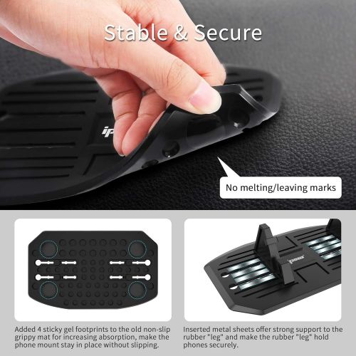  [아마존베스트]IPOW Anti-Slip Silicone Car Phone Dashboard Pad Mat,Hands-Free Cell Phone Holder for Car/Home/Office Compatible with iPhone 7 7P 6s 6 X XS 8 8P 5S,Galaxy S8 S7 S6 S5, Google Nexus