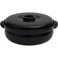 [아마존베스트]IPPINKA Japanese Donabe Tsubo Banko-Yaki Cooking Pot, For 4-5 people, 3000cc, Black