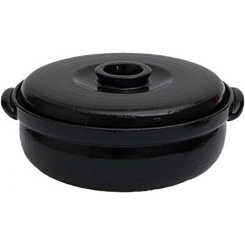  [아마존베스트]IPPINKA Japanese Donabe Tsubo Banko-Yaki Cooking Pot, For 4-5 people, 3000cc, Black