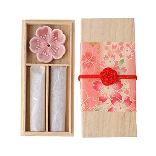  인센스스틱 IPPINKA Cherry Blossom Incense and Incense Stick Holder Set, Made in Japan, Incense and Incense Stick Holder Gift Pack