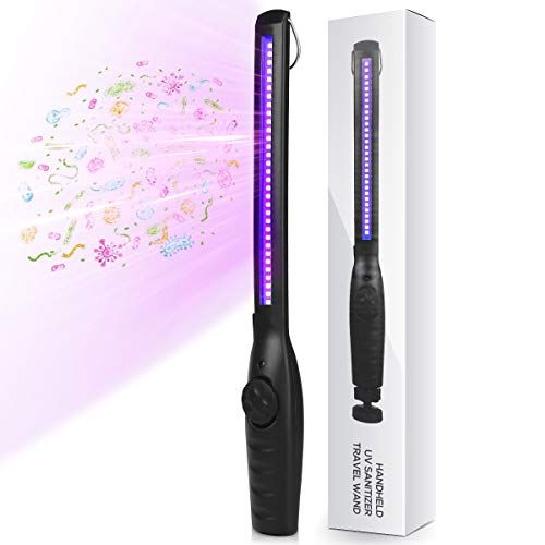  IPS IP SMART UV Light Sanitizer, Portable UV Light Disinfection Lamp USB Rechargeable Ultraviolet Light Sanitizer for Home Hotel Travel Car Kills 99% of Germs Viruses & Bacteria UV Light Saniti