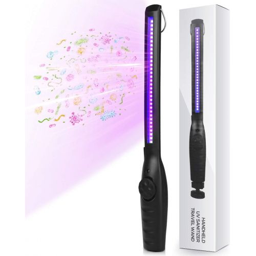  IPS IP SMART UV Light Sanitizer, Portable UV Light Disinfection Lamp USB Rechargeable Ultraviolet Light Sanitizer for Home Hotel Travel Car Kills 99% of Germs Viruses & Bacteria UV Light Saniti