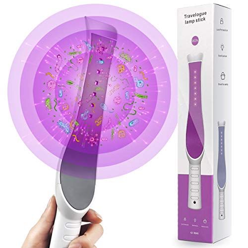  IPS IP SMART UV Light Sanitizer Wand, Portable UVC Light Sanitizer Perfect for Home Hotel Travel Car Kills 99% of Germs USB Rechargeable UV Sanitizer Lamp Stick Handheld Ultraviolet Light Sanit