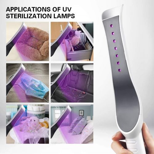  IPS IP SMART UV Light Sanitizer Wand, Portable UVC Light Sanitizer Perfect for Home Hotel Travel Car Kills 99% of Germs USB Rechargeable UV Sanitizer Lamp Stick Handheld Ultraviolet Light Sanit