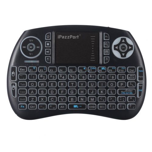  IPazzPort iPazzPort Backlit Keyboard and Bluetooth Mini Wireless Keyboard with Touchpad for Raspberry Pi and Android Smart Tv and PC KP-810-21SBL