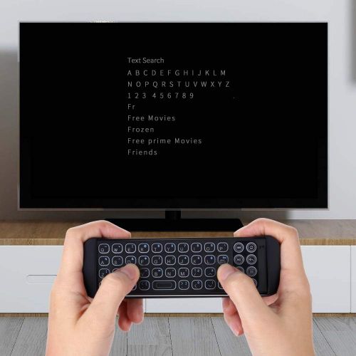  [아마존베스트]iPazzPort Mini Bluetooth Wireless Keyboard with Backlit for TV Stick, Smart TV, Android Tv Box