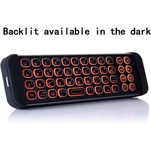  [아마존베스트]iPazzPort Mini Bluetooth Wireless Keyboard with Backlit for TV Stick, Smart TV, Android Tv Box