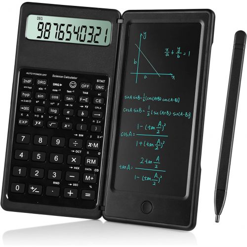  IPepul calculators Scientific 10-Digit Digital Large Display Desk with an erasable LCD Math Calculator for School Office Meeting Rooms Construction Financial Adding Machine（Black）