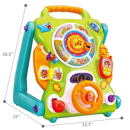  IPlay, iLearn iPlay, iLearn Baby Sit to Stand Walkers Toys, Kids Activity Center, Toddlers Musical Fun Table, Lights n Sounds, Learning, Birthday Gift for 6, 9, 12, 18 Month, 1, 2 Year Olds, Inf