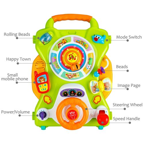  IPlay, iLearn iPlay, iLearn Baby Sit to Stand Walkers Toys, Kids Activity Center, Toddlers Musical Fun Table, Lights n Sounds, Learning, Birthday Gift for 6, 9, 12, 18 Month, 1, 2 Year Olds, Inf