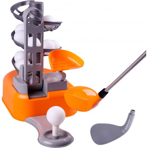  [아마존베스트]IPlay, iPlay, iLearn Golf Toys Set, Golf Ball Game, Sports Gaming Clubs, Learning, Active, Early Educational, Outdoors Exercise Toy for 3, 4, 5, 6, 7 Year Olds Kids, Toddlers, Boys, Girls