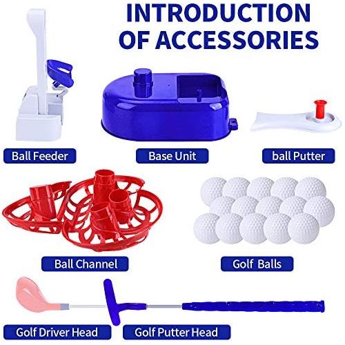  [아마존베스트]IPlay, iPlay, iLearn Kids Golf Toys Set, Boys Outdoor Yard Sport Game, Training Golf Balls & Clubs Equipment, Exercise Indoor Gaming, Outside Active Gifts for 3 4 5 6 7 8 Year Olds, Toddl