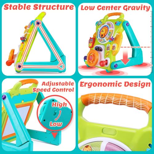  iPlay, iLearn 3 in 1 Baby Sit to Stand Walkers Toys, Kids Activity Center, Toddlers Musical Fun Table, Lights and Sounds, Learning, Birthday Gift for 9, 12, 18 Months, 1, 2 Year Ol