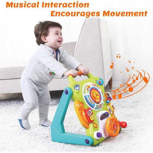  iPlay, iLearn 3 in 1 Baby Sit to Stand Walkers Toys, Kids Activity Center, Toddlers Musical Fun Table, Lights and Sounds, Learning, Birthday Gift for 9, 12, 18 Months, 1, 2 Year Ol