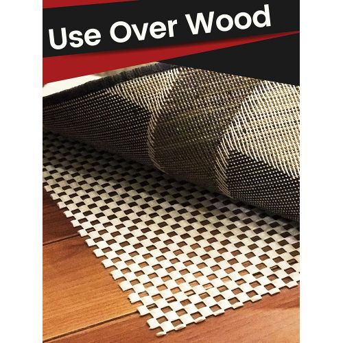  iPrimio Non Slip Area Rug Pad Gripper 5x3 for Bathroom, Indoor, Kitchen and Outdoor Area - Extra Grip for Hard Surface Floors