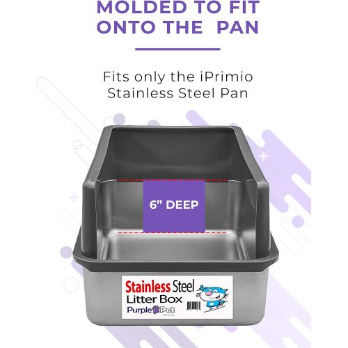  [아마존 핫딜]  [아마존핫딜]IPrimio iPrimio Ultimate Stainless Steel Cat XL Litter Box - Never Absorbs Odor, Stains, or Rusts - No Residue Build Up - Easy Cleaning Litterbox Designed by Cat Owners (1 Pan)