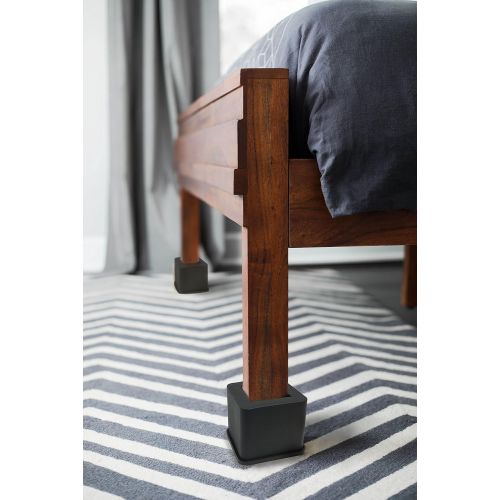  [아마존 핫딜] [아마존핫딜]IPrimio iPrimio Bed and Furniture Square Risers - Black 6Pack 3 INCH Size - Wont Crack & Scratch Floors - Heavy Duty Rubber Bottom - Patent Pending - Great for Wood and Carpet Surface