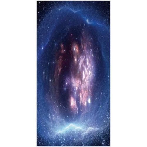  IPrint 3D Decorative Film Privacy Window Film No Glue,Space Decorations,Outer Space Nebula Gas Cloud and Star Clusters Universe Cosmos Astronomy Art Print,Navy Purple,for Home&Office