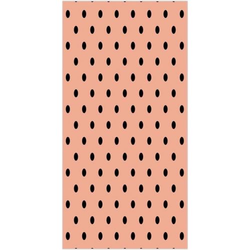  IPrint 3D Decorative Film Privacy Window Film No Glue,Peach,Traditional Black Polka Dots on Soft Colored Background Abstract European Design Decorative,Peach Black,for Home&Office