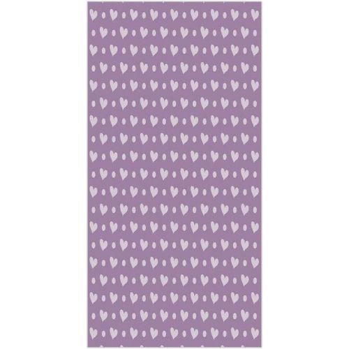  IPrint 3D Decorative Film Privacy Window Film No Glue,Purple,Valentines Day Couple Wedding Bride Inspiring Heart Icon Design Image Decorative,Lavander and Purple,for Home&Office