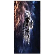 IPrint 3D Decorative Film Privacy Window Film No Glue,Astronaut,Realistic Space Suit in Space Hovering in Emptiness Space Clouds Stars Decorative,Night Blue Multicolor,for Home&Office