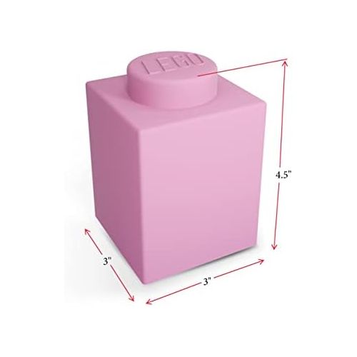  IQ Lego Classic 1x1 Silicone Brick NiteLite - Pink