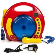 [아마존베스트]IQ Toys Portable Sing Along CD-USB-SD Player Anti Skip, with 2 Microphones & AC Adapter