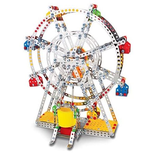  [아마존베스트]IQ Toys Ferris Wheel Building Model with Metal Beams and Screws Lights & Music 954 pcs