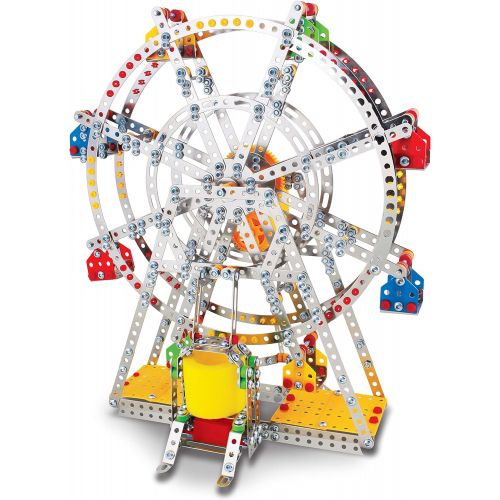  [아마존베스트]IQ Toys Ferris Wheel Building Model with Metal Beams and Screws Lights & Music 954 pcs