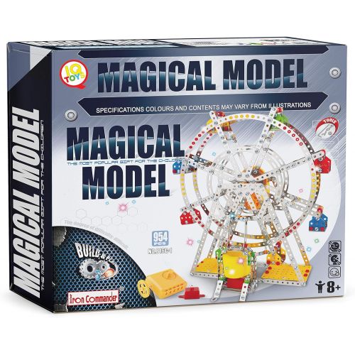  [아마존베스트]IQ Toys Ferris Wheel Building Model with Metal Beams and Screws Lights & Music 954 pcs